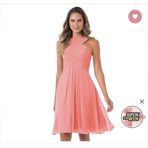 Azazie Short Wedding bridemaid dress size A4 - Picture 2 of 13